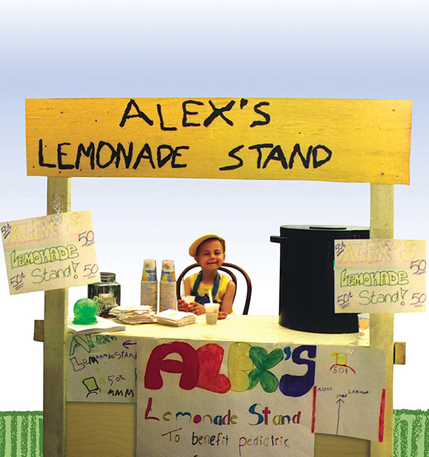 Alexandra Scott at her lemonade stand